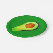 Assiettes En Carton Avocat vert addict art mignon (Angle)