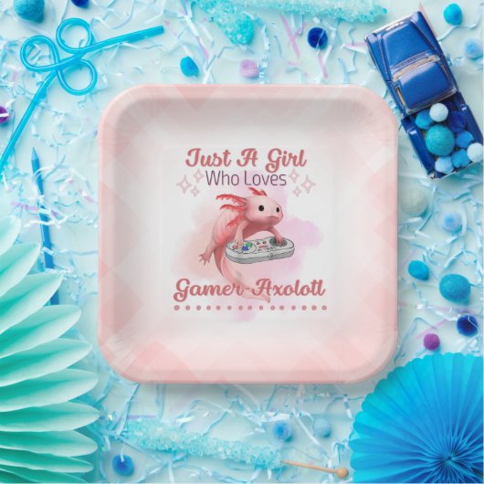 Assiettes En Carton Axolotl (Fête)