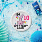 Assiettes En Carton Axolotl Faisons la fête à la salamandre amphibie (Fête)