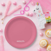 Assiettes En Carton Axolotl pink color name (Fête)