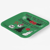 Assiettes En Carton Ayez un petit Noël Éffrayant (Angulaire)