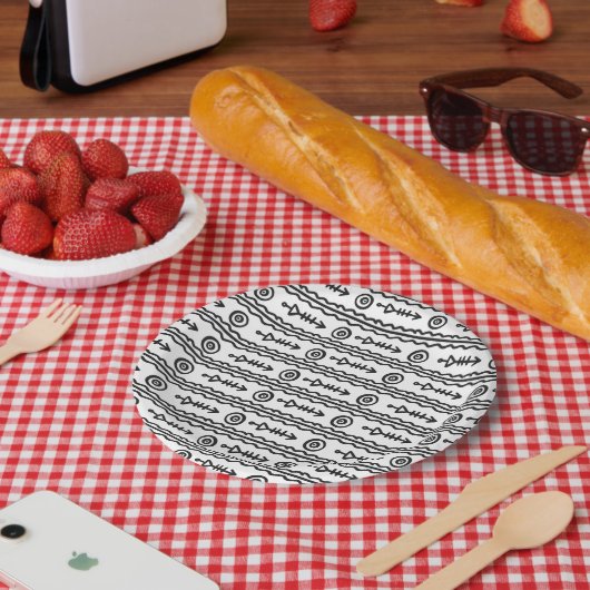 Assiettes En Carton Aztec Boho (Pique-nique)
