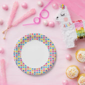 Assiettes En Carton Aztec Chevron coloré (Fête)