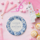 Assiettes En Carton Azure Blooms Wedding (Fête)