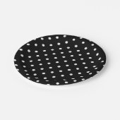 Assiettes En Carton B&W À petits pois (Angle)