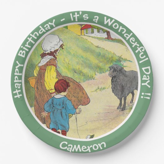 Assiettes En Carton Baa, Baa, Black Sheep Anniversaire Collection (Devant)