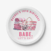 Assiettes En Carton BABE Pink Pool Party Fille Anniversaire (Devant)