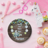 Assiettes En Carton Baby Boy Blue Rhino (Fête)