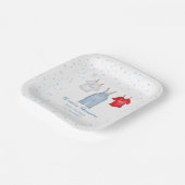 Assiettes En Carton Baby Boy Douche Cute Clothesline Modèle (Angulaire)