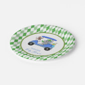 Assiettes En Carton Baby Boy Elephant & Monkey Golf Douche (Angle)