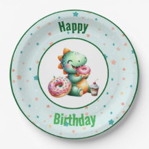 Baby Dino Party Plates