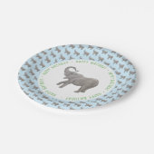 Assiettes En Carton Baby Elephant Bleu clair Anniversaire (Angle)