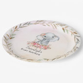 Assiettes En Carton Baby Elephant Boho Chic Baby shower (Angle)