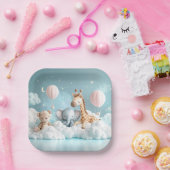 Assiettes En Carton Baby Giraffe avec tous ses amis (Fête)