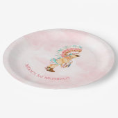 Assiettes En Carton Baby Girl Native Headdress Moccasins Blush Aqua (Angle)