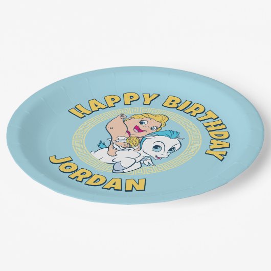 Assiettes En Carton Baby Hercules Riding Pegasus Paper Plates (Angle)