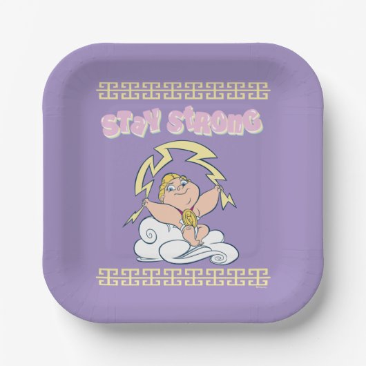 Assiettes En Carton Baby Hercules - Stay Strong Paper Plates (Recto)