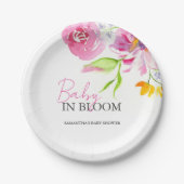 Assiettes En Carton Baby in Bloom Baby shower jetable (Devant)