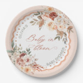 Assiettes En Carton Baby in Bloom Boho Floral Baby Shower (Devant)