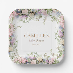 Assiettes En Carton Baby in Bloom Girl Baby shower