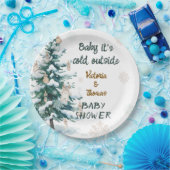 Assiettes En Carton Baby It's Cold Outside Baby Shower (Fête)