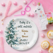 Assiettes En Carton Baby It's Cold Outside Baby Shower (Fête)