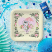 Assiettes En Carton Baby Koala | Personnalisé Anniversaire Jaune (Fête)