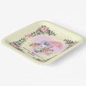 Assiettes En Carton Baby Koala | Personnalisé Anniversaire Jaune (Angulaire)