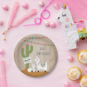 Assiettes En Carton Baby Llama Desert Cactus Baby shower (Fête)