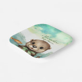 Assiettes En Carton Baby Otter Baby shower neutre selon le sexe (Angulaire)