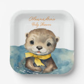 Assiettes En Carton Baby Otter Baby shower neutre selon le sexe (Recto)
