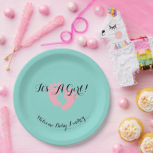 Assiettes En Carton BABY Pink & Blue Gender Revewer Party