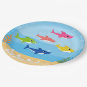 Assiettes En Carton Baby Shark Dinner Plates (Angle)