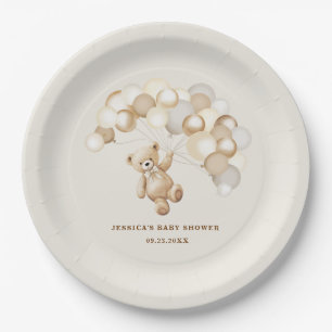 Assiettes En Carton Baby-Shour Ourson en Peluche