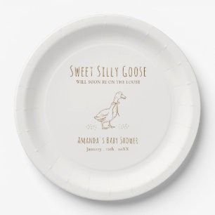 Assiettes En Carton Baby-Show Élégant Bohème Minimaliste pour une Peti