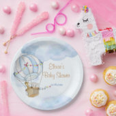 Assiettes En Carton Baby shower à ballon à air chaud pour bébés animau (Fête)