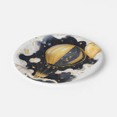 Assiettes En Carton Baby shower à ballon céleste à air chaud (Angle)