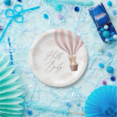 Assiettes En Carton Baby shower à bulle à air chaud de l'ours en peluc (Fête)