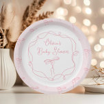 Assiettes En Carton Baby shower à cadre ondulé moderne minimaliste ros<br><div class="desc">Plates en papier de baby shower minimaliste arc rose moderne ondulé Les articles correspondants sont disponibles.</div>