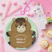 Assiettes En Carton Baby shower à cheval (Fête)