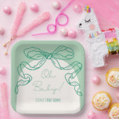 Assiettes En Carton Baby shower à mâchoires à mâchoires dessinées de t (Fête)