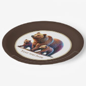 Assiettes En Carton Baby shower à petits ours (Angle)