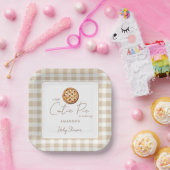 Assiettes En Carton Baby shower à secteurs Neutre (Fête)