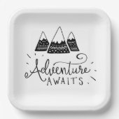 Assiettes En Carton Baby shower à thème aventure (Recto)