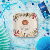 Assiettes En Carton Baby shower à thème Citrouille d'aquarelle (Fête)