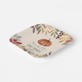 Assiettes En Carton Baby shower à thème Citrouille d'aquarelle (Angulaire)