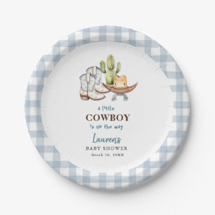 Assiettes En Carton Baby shower à thème Cowboy