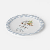 Assiettes En Carton Baby shower à thème Cowboy (Angle)