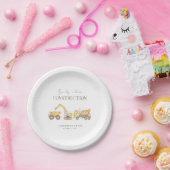 Assiettes En Carton Baby shower à thème de construction (Fête)