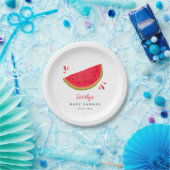 Assiettes En Carton Baby shower à thème pastèque (Fête)